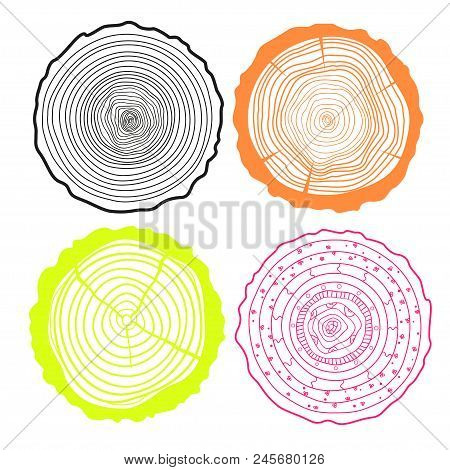 Tree Rings Cross Matching Tree Rings. Set Cross Vector & Photo (Free Trial) | Bigstock