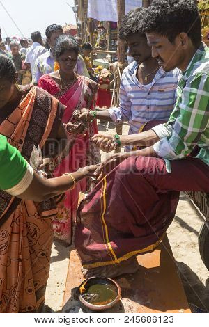 Documentary Editorial. Masi Magam Festival, Puduchery, Pondichery, Tamil Nadu, India - March 1, 2018