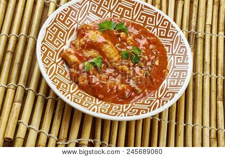 Katla Macher Tel Jhal, Bengali Curry  Fish , Close Up