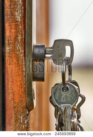 Bunch of key in a gate