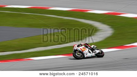 SEPANG, Malezya - 22 Ekim: Marco Simoncelli t oturumu eleme sırasında rekabet MotoGP binici