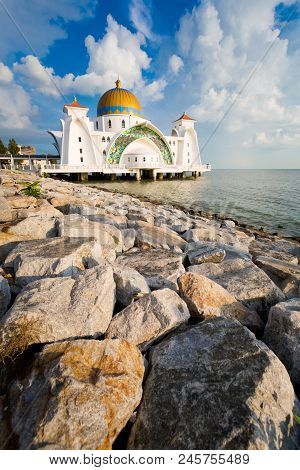 Melaka Straits Mosque In Malacca