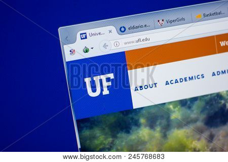 Ryazan, Russia - June 16, 2018: Homepage Of University Of Florida Website On The Display Of Pc, Url 