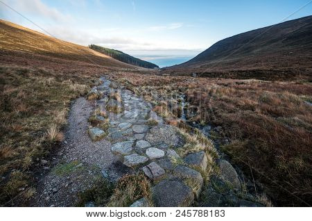 A Pathway At Hares Gap Leading Towards Newcastle, Northern Ireland.