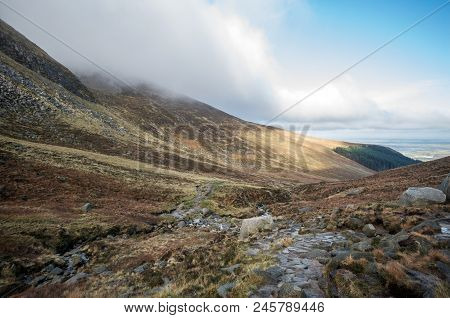 A Low Lying Cloud At Hares Gap On The Mourne Mountains.