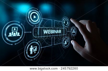 Webinar E-learning Training Business Internet Technology Concept.