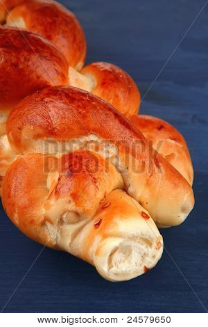 pečený výrobek: Chala nad modrá malovaná Dřevěná deska