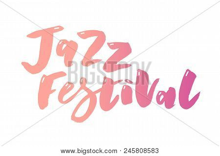 Jazz Festival Text Lettering Calligraphy Color Gradient