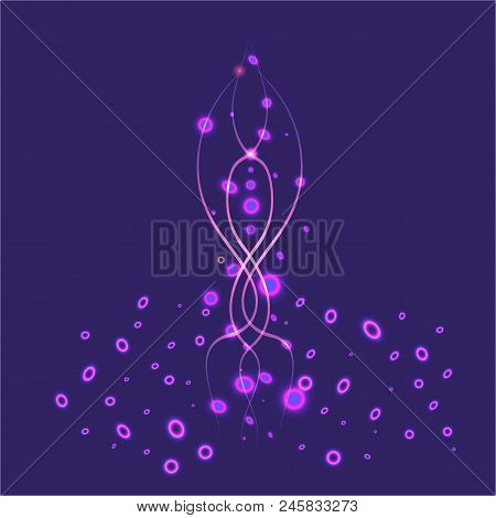 Vector Purple , Violet  ,rose ,abstract Background. Alien Style , Molecular Lighting Techno Fantasy 