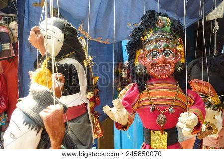 Puppets For Sale At A Street Market Kathmandu, Nepal