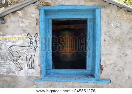 Water Powered Prayer Wheel, Tengboche, Everest Base Camp Trek, Nepal