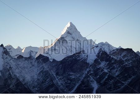 Mount Ama Dablam At Dawn From Kala Patthar, Gorak Shep, Everest Base Camp Trek, Nepal