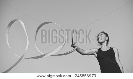 Athletics. Sport And Success. Flexibility In Acrobatics And Fitness Health. Gymnastic School And Ene