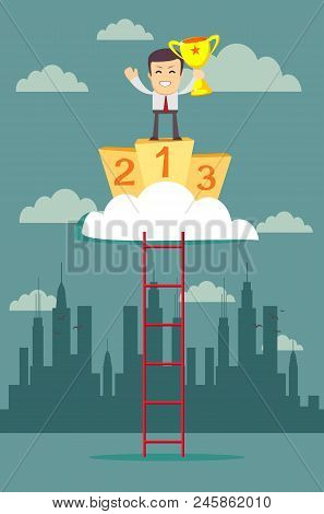 Finish First, Second, Or Third, So As To Appear On A Podium For An Award. Career. People Climb The S
