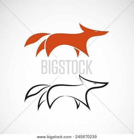 Vector Of Fox Design On White Background, Wild Animals, Vector Illustration. Easy Editable Layered V