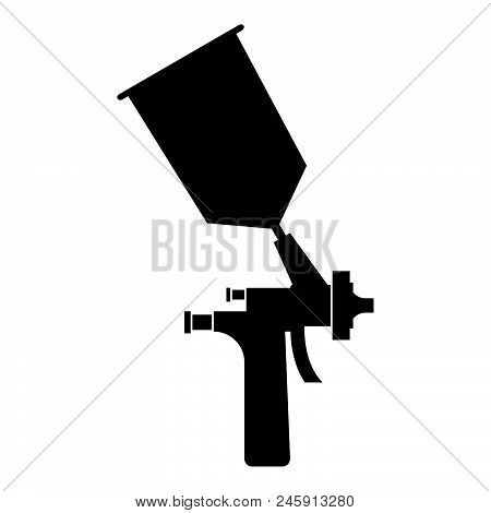 Sprayer Paint Icon Black Color Vector Illustration Flat Style Simple Image