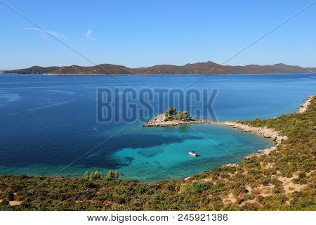 Aerial View Of The Small Beach In Dalmacia, Croatia