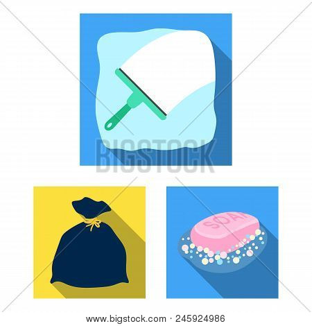 Cleaning And Maid Flat Icons In Set Collection For Design. Equipment For Cleaning Vector Symbol Stoc