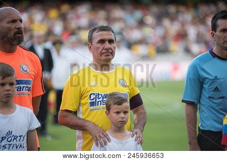 Football Players During A Match
