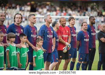 Football Players During A Match