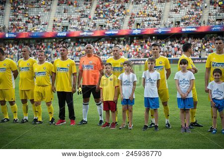 Football Players During A Match