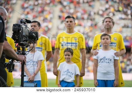 Football Players During A Match