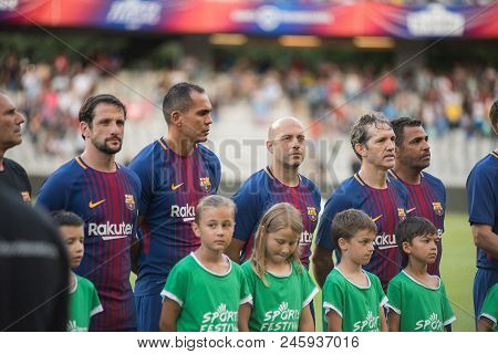 Football Players During A Match