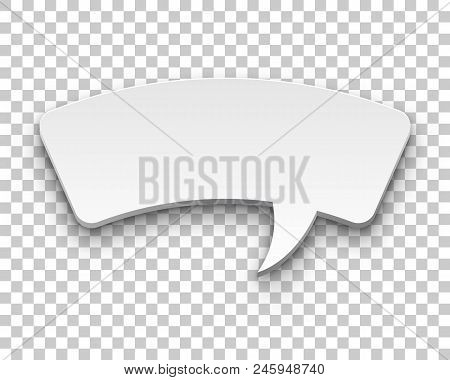 Comics Bubble Volume Square Transparent Background. Single Object For Magazines And Reminders. Vecto