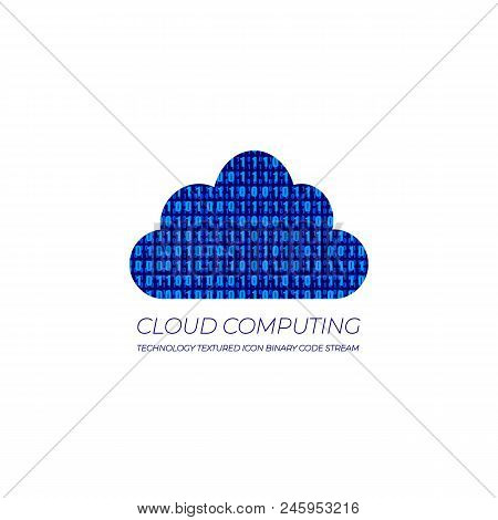 Vector Illustration: Data Cloud Icon, Cloud Computing, Technology Abstract Background.