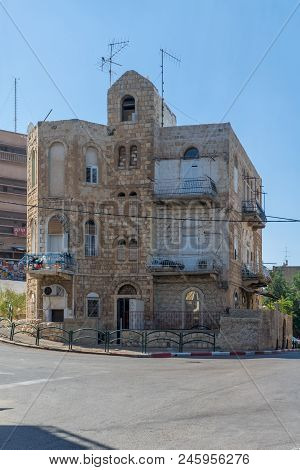 Haifa, Israel - June 09, 2018: Buildings With A Mixture Of International (bauhaus) And Arabic Styles