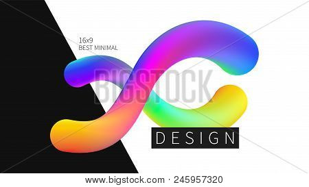 Futuristic Design Multicolored Background. Templates For Placards, Banners, Flyers, Presentations An