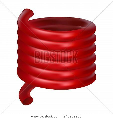 Spring Cable Mockup. Realistic Illustration Of Spring Cable Vector Mockup For Web Design Isolated On