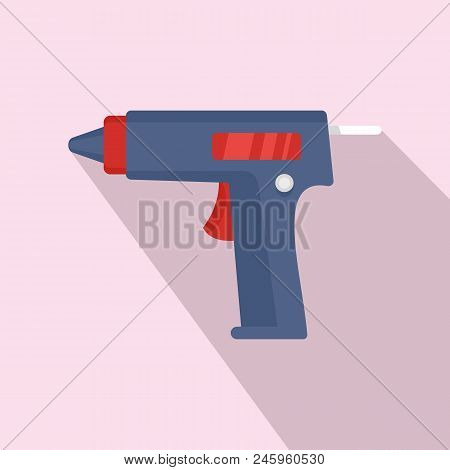 Glue Pistol Icon. Flat Illustration Of Glue Pistol Vector Icon For Web Design