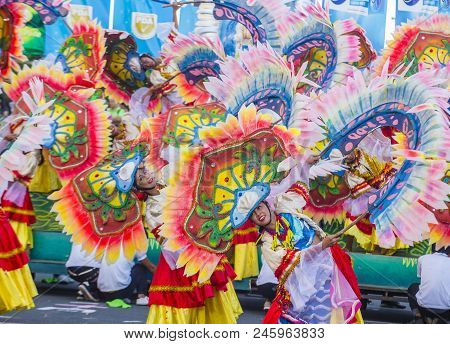 Manila , Philippines - April 27 :participants In The Aliwan Fiesta In Manila Philippines On April 27