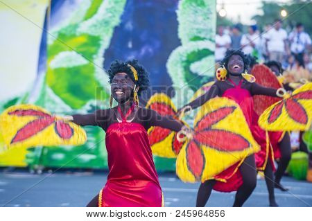 Manila , Philippines - April 27 :participants In The Aliwan Fiesta In Manila Philippines On April 27