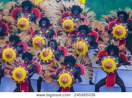 Manila , Philippines - April 27 :participants In The Aliwan Fiesta In Manila Philippines On April 27