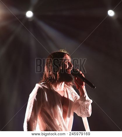 CAMDEN, NJ-JUNE 17: Jared Leto of 30 Seconds to Mars performs on June 17, 2018 at BB&T Pavilion in Camden, New Jersey.