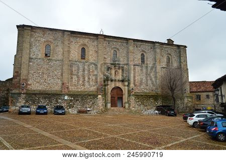 Main Facade Of The San Juan Del Mercado Church In Atienza Built In The Renaissance. Architecture, Ru