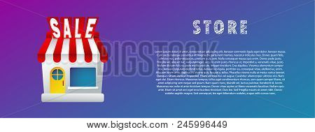Webstore. Discount. Sale.  Vector Illustration. Flat. Gradient.