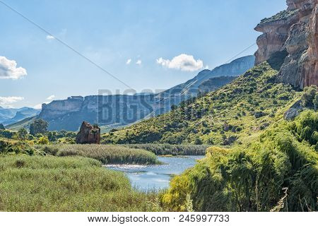A Dam In The Little Caledon River At Golden Gate In The Free State Province Of South Africa