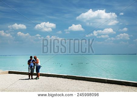 BALATONFURED, HUNGARY - JUNE 02 2018: Yachts in the harbour of Baltonfured, Hungary, Europe