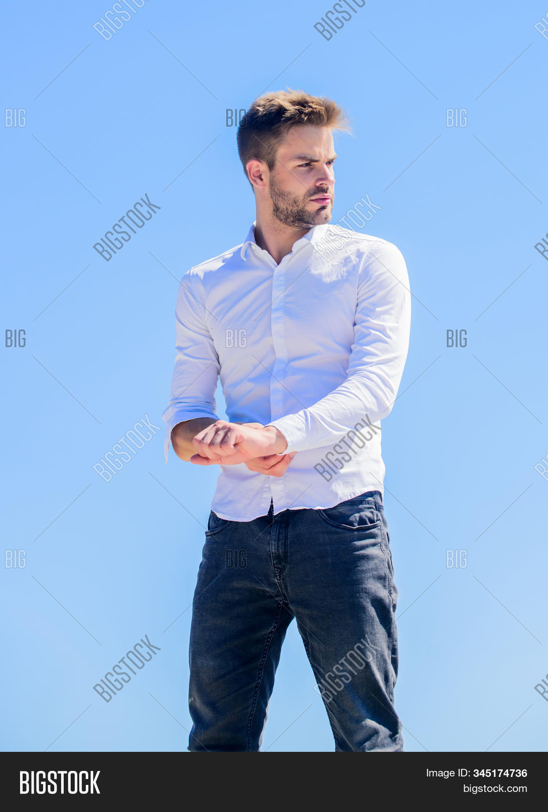 Attractive Man Taking Image Photo Free Trial Bigstock