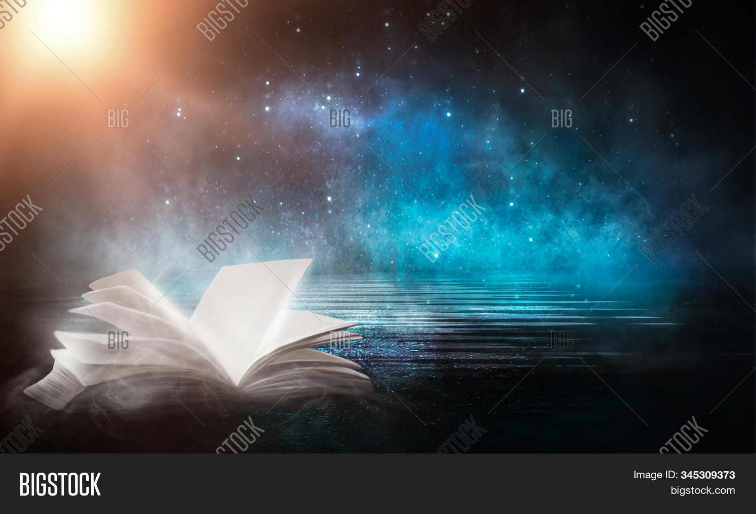 Open Book Magic Dark Image Photo Free Trial Bigstock