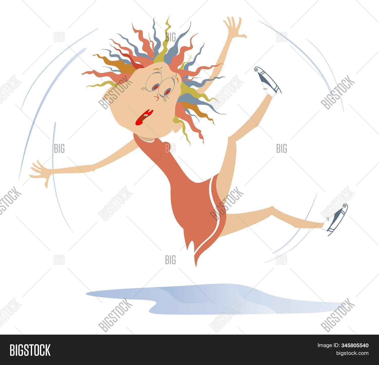 Woman Slipping On Ice