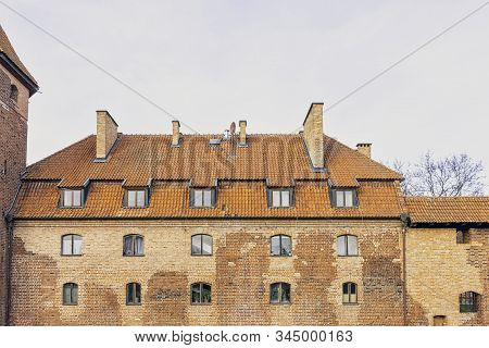 Malbork, Pomerania, Poland - January 2: Castle Of The Teutonic Order In Malbork - The Largest Castle