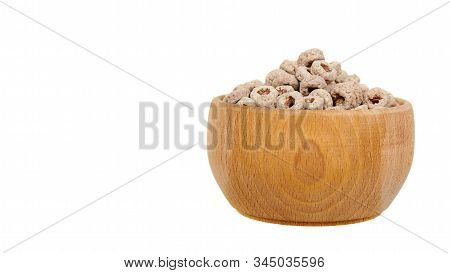 Loop Cereal, Breakfast Food. Crunchy Snack With Oat And Corn.