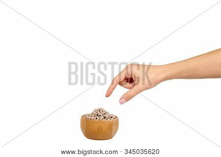 Loop Cereal, Breakfast Food. Crunchy Snack With Oat And Corn.