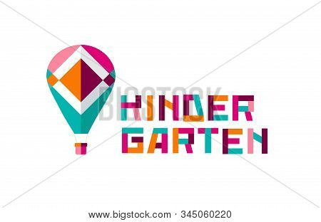 Baloon. Preschool, Kindergarten, Playgroup Logo Icon Design Template.