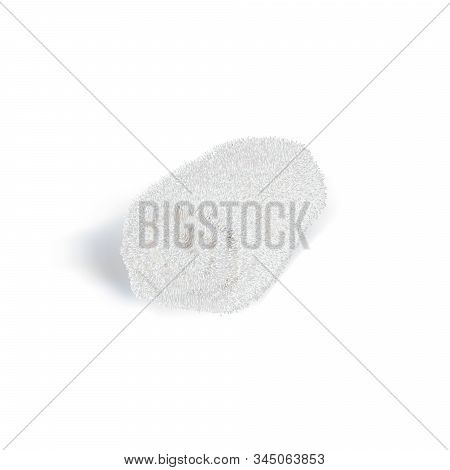White Clean Terry Towel Isolated On White Background. 3d Realistic Spa Cotton Towel For Hotel Bathro