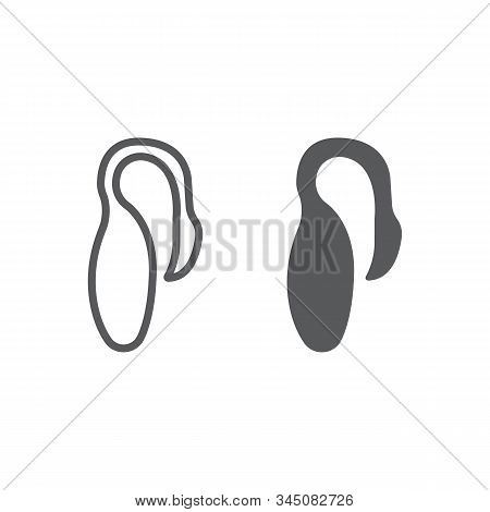 Flamingo Wireless Vibrator Line And Glyph Icon, Sex Toy And Adult, Clitoris Vibrator Sign, Vector Gr